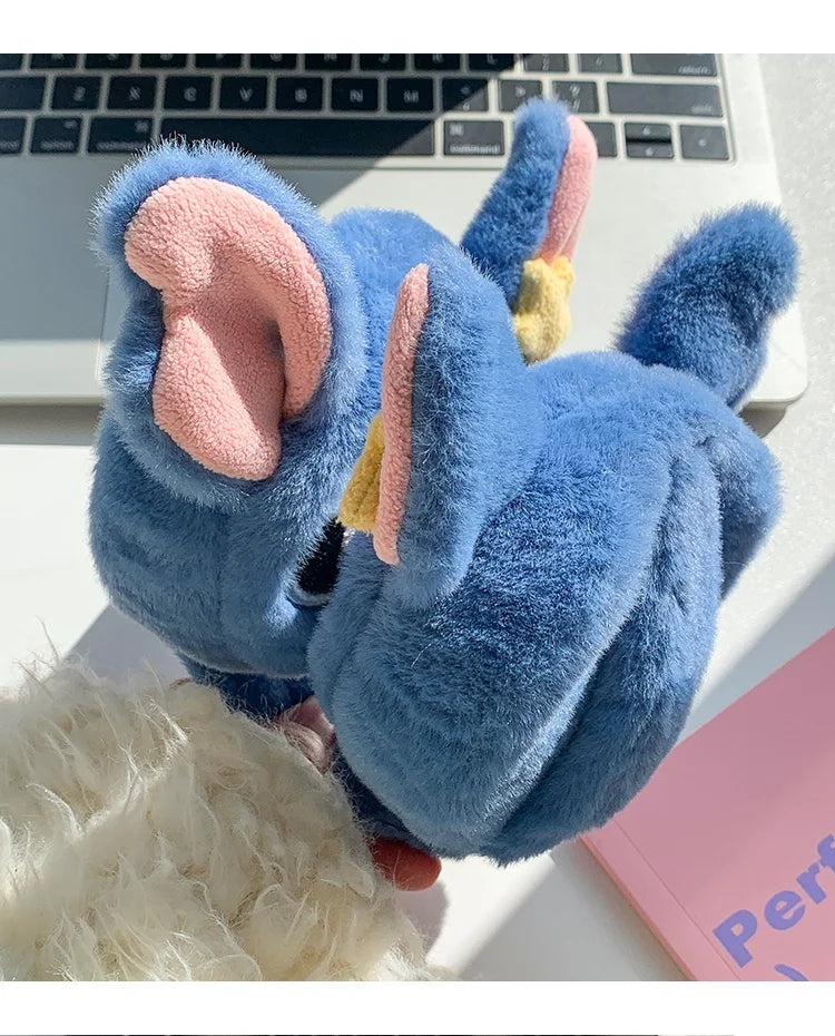 Original Disney Stitch Alex Didi Ear Muffs Gloves Plush Windproof Warm Cute 2024 New Ear Bags Children Ear Cover Winter Kid Gift