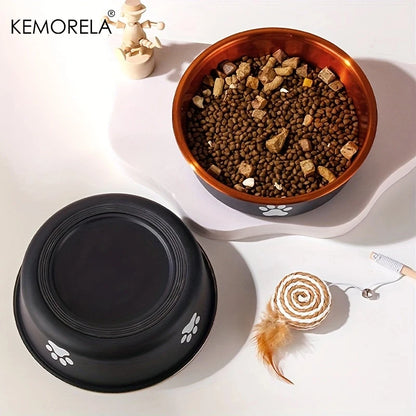 Anti-Slip Dog Bowls Small Medium And Large Dog Feeding Bowls And Water Fountains Stainless Steel Pet Feeders Pet Dog Accessories