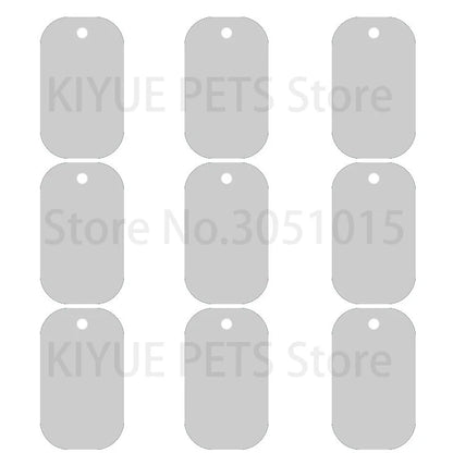 20Pcs Pet Id Dog Tag Aluminum Military Army ID Tag Name Blank Dog Tags Pendant Customized Logo laser Personalized engraving text