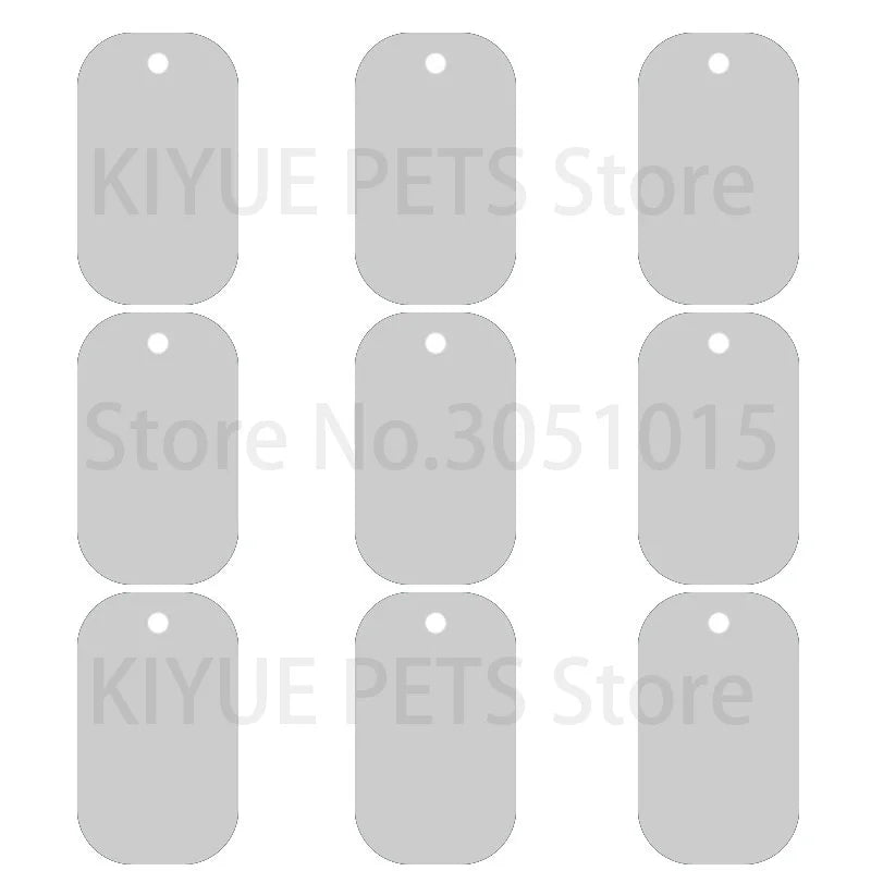 20Pcs Pet Id Dog Tag Aluminum Military Army ID Tag Name Blank Dog Tags Pendant Customized Logo laser Personalized engraving text