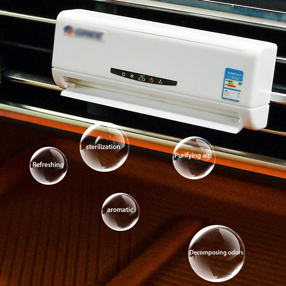 Solar Car Air Freshener Mini Air Conditioning Decorative Aromatherapy Machine Lasting Fragrance Decorative Perfume Decoration