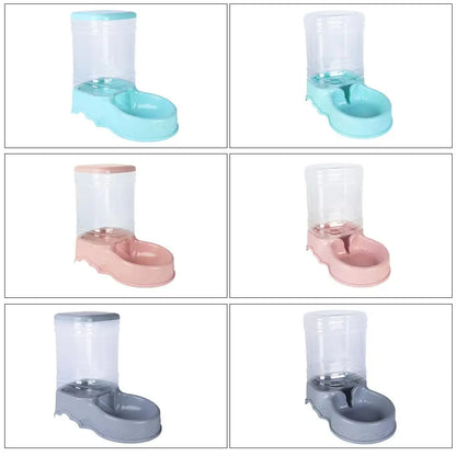 1 cuenco para beber y comedero automático para mascotas, capacidad de 3,8 l, cubo grande para almacenar alimentos, combinación de suministros para mascotas U2w3