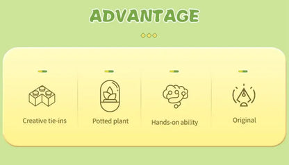 Succulent Plant Potted Building Blocks Insect Flower Model Bricks Set With Dust Cover Children's Educational Toys Adult Gifts