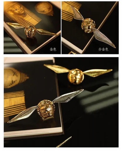 Proposal Ring Box Gold Snitch Wedding Wings Ring Boxes Luxury Gold Metal Jewelry Mystery Box Surprise Organizer for Small Things