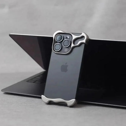Titanium Metal Phone Case for IPhone 16 15 14 13 Pro Max Lens Film Aluminum Alloy Corner Pad Bumper Shockproof No Border Cover