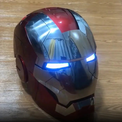 Avenger Iron Man Mk-5 Helmet Electric 1/1 Mk5 Helmet Remote & Voice Control Cosplay Light Led Ironman Action Figure Toys Gifts