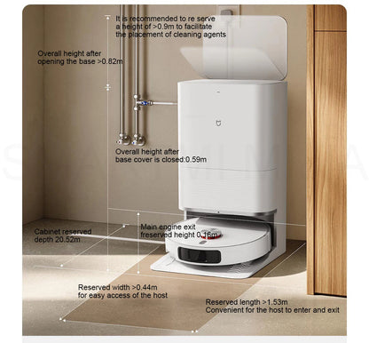 Aspirateur robot XIAOMI MIJIA M40, évitement d'obstacles de haute précision, aspiration 12 kPa, levage de balai intelligent, navigation laser LDS