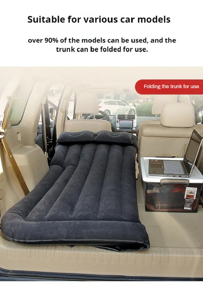 Car Folding Travel Mattress SUV Rear Seat Sleeping Mattress Trunk Car Inflatable Bed Air Mattress Bed Car Sleeping Bed