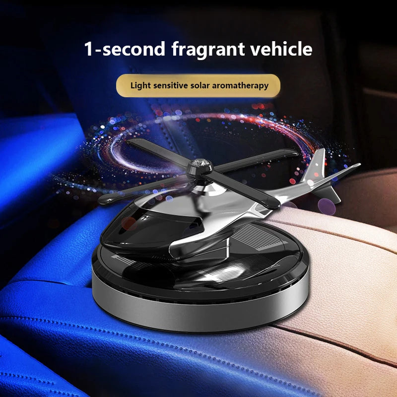 Solar Car Air Freshener Helicopter Propeller Fragrance Diffuser Flavoring Original Perfume Ornament Interior Decor Accessories