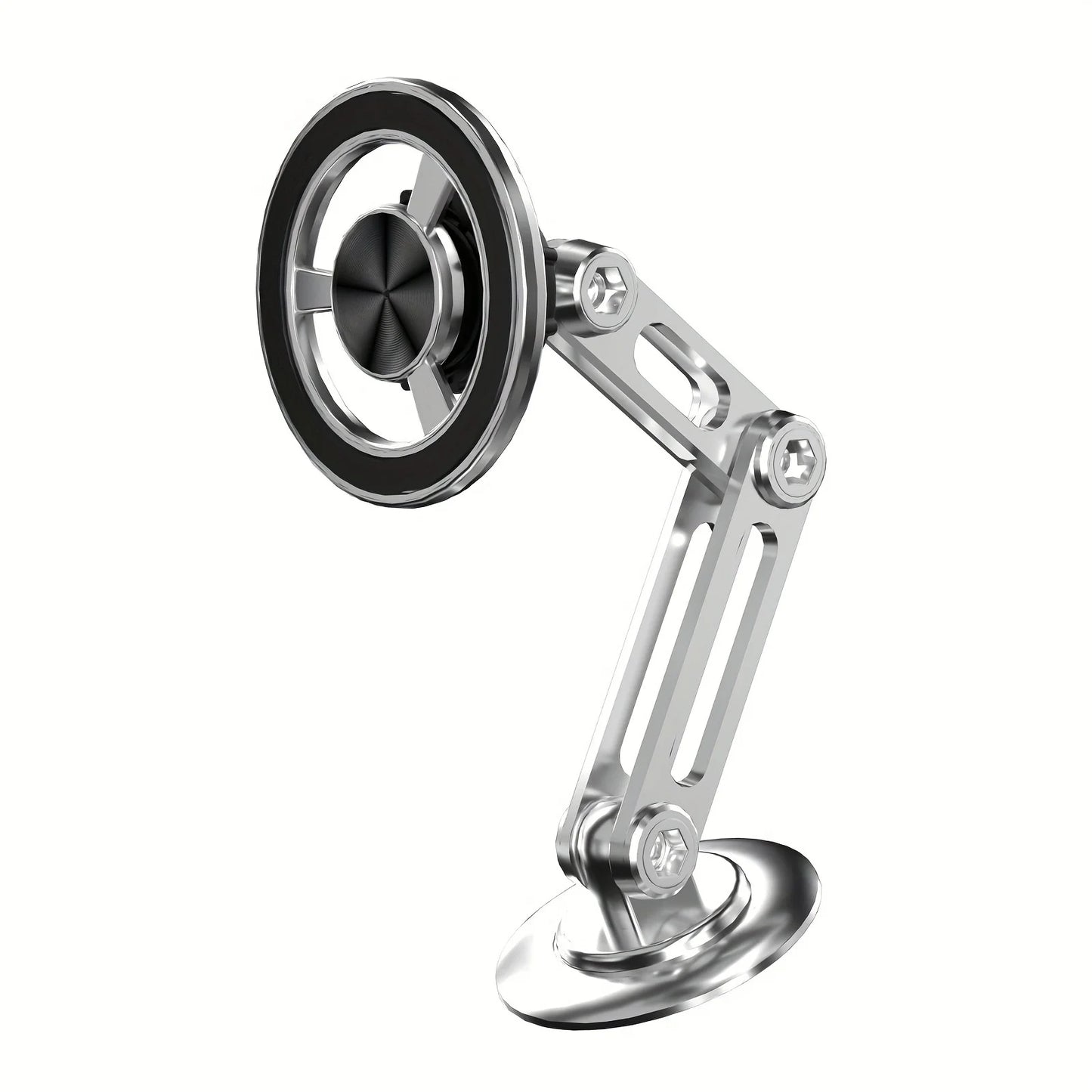 Aluminum alloy magnetic car phone holder, universal 360 ° rotatable shock-absorbing telescopic folding phone holder Accessories