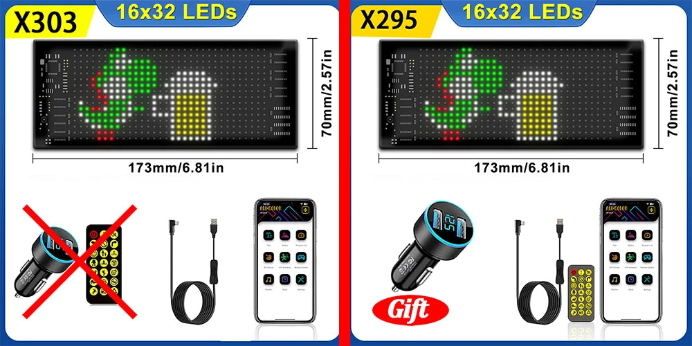 USB LED 5V Matrix Pixel Panel Light Bluetooth App Control Scrolling Advertising LED Car Sign Animation Programmable For Car Shop