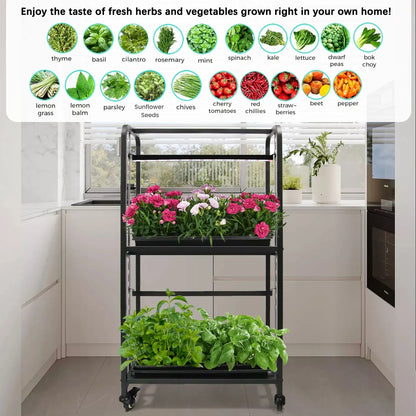Smart Indoor Gardening System Plant Grow Light Led Herbs Planter Indoor Kit Plant Garden Stand