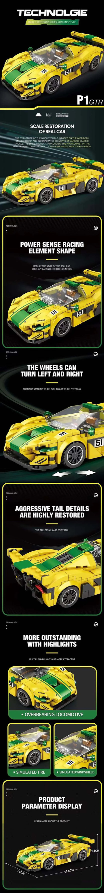 Speed Champions Series Racing Sports Vehiclea Technique Car Supercar Building Blocks Set Bricks Classic MOC Model Toys For Kids