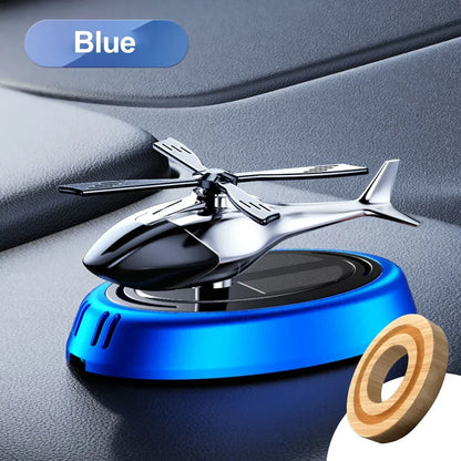 Car Air Freshener Helicopter Solar Propeller Rotating Aroma Diffuser Car Styling Fragrance Decoration Center console car perfume