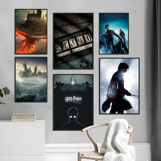 1 póster de Harry Potter autoadhesivo de papel impermeable para decoración de pared de cafetería, bar y habitación