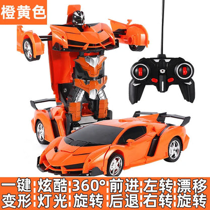 BGTOY RC Car 4WD Remote Control Deformation Robot Car Boy Anime Model Transformation 20CM Action Figures For Kids Toys Gifts