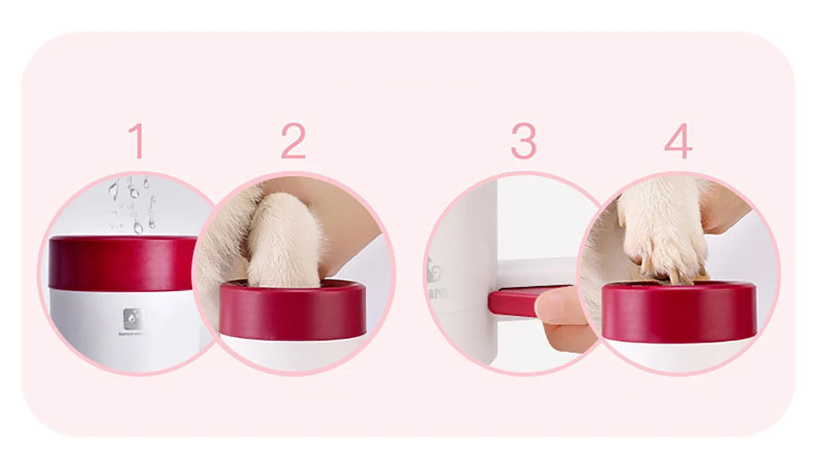 Automatic Pet Dog Foot Washer Cleaner Brush Soft Silicone needle Dog Paw Wash Cleaner Cup Paw Washing Cup Washer for Dogs Cats