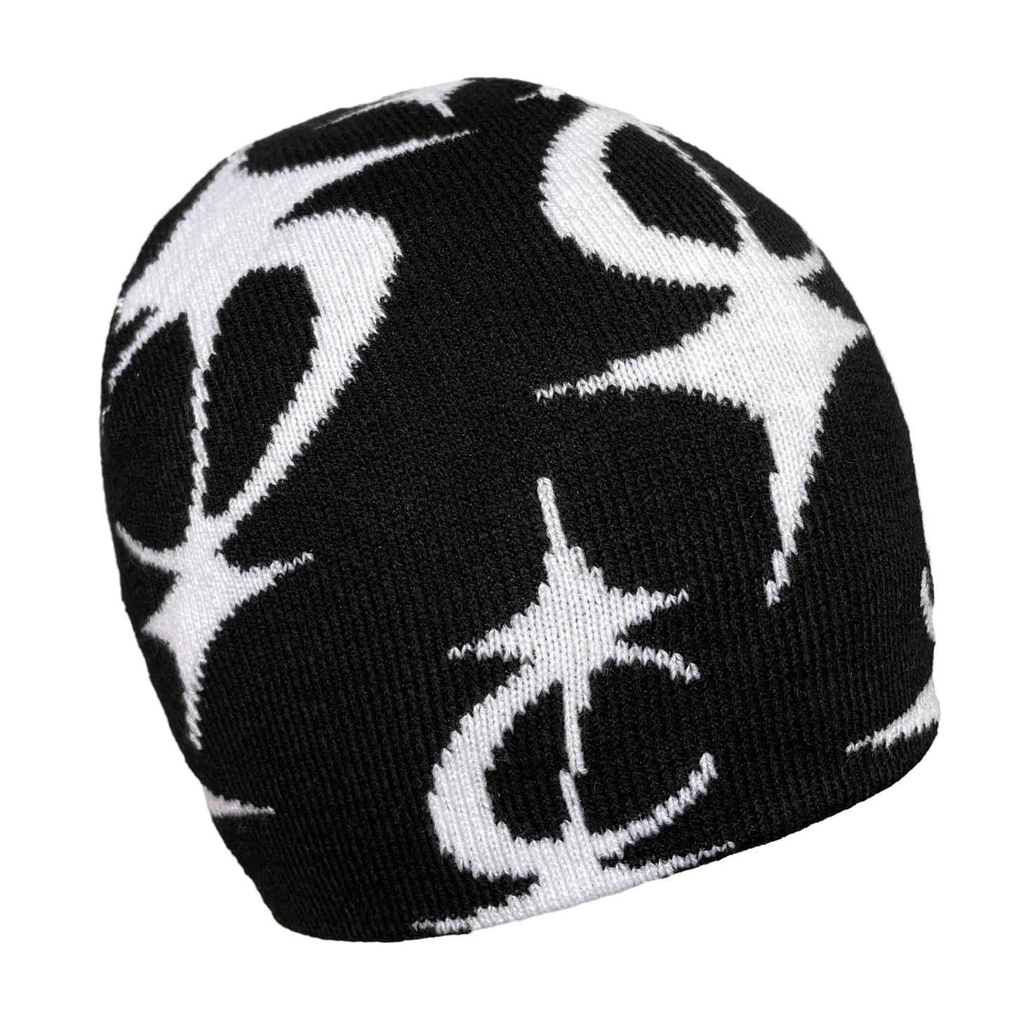 2024 New Knitted Hat Front And Back Jacquard Star Pattern, Street Fashion Trend Personality Skullcap Adult Hat