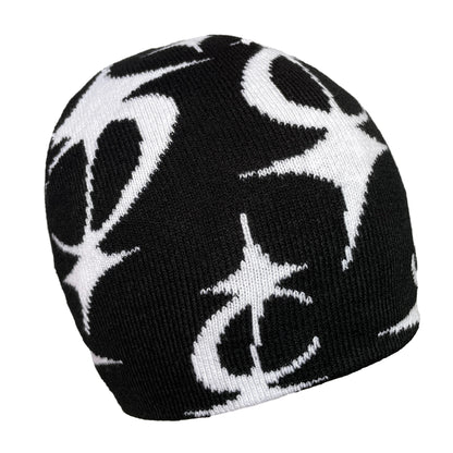 2024 New Knitted Hat Front And Back Jacquard Star Pattern, Street Fashion Trend Personality Skullcap Adult Hat