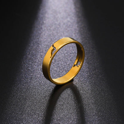 Skyrim Hollow Dinosaur Ring Stainless Steel Gold Color Tyrannosaurus Brachiosaurus Finger Rings Couple Jewelry for Women Men