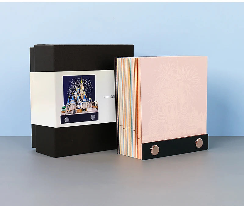 Omoshiroi 3D Note Design Castle Fairy Tale Memo Pad 3D Sticky Notes Princess Scrapbooking Kawaii Accessories Party Favors Gift