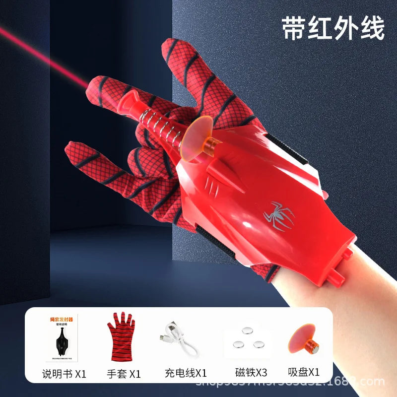 2024 New Spider Man Web Shooters Wrist Launcher Shooters Hot Peter Parker Cosplay Props Shooting Device Toy Set Boy Toy Gift