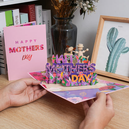 Tarjeta de felicitación emergente con flores en 3D para cumpleaños, día de la madre, día del padre, graduación, aniversario de bodas, mejórate pronto, simpatía