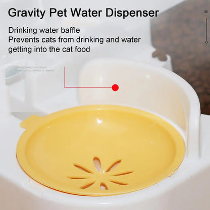 Dispensador automático de agua para perros y gatos, cuenco de comida de gran capacidad, comedero visible para mascotas, suministros para mascotas para el hogar