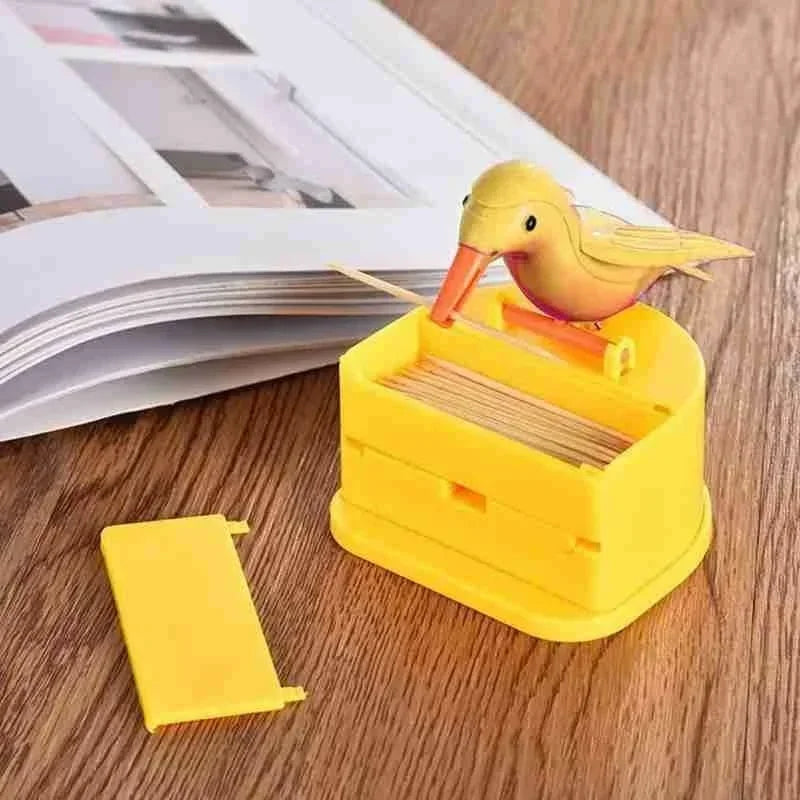 Bird Toothpick Container Automatic Dispenser Toothpick Holder Home Decoration Kitchen Accessories
