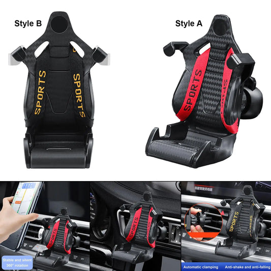 Car Air Vent Phone Holder Car Phone Holder Air Outlet Gravity Type Car Navigation Multifunctional Car Holder 360° Rotatable