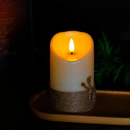 3Pcs Flameless Led Candle with Remote and Timer Candles Flickering Realistic For Home Christmas Party Wedding(without battery)