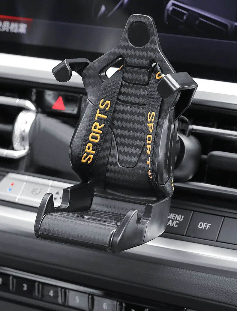 Universal Seat Style Mobile Phone Holder Car AirVent Clip Mount Holder Car Racing Outlet SeatHolder Air Design Navigation
