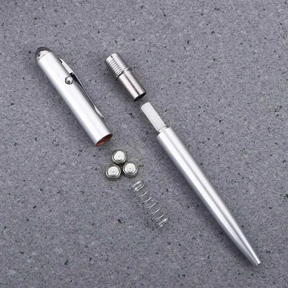 School Creative Drawing Magic Writing Silver Stationery Invisible Ink Pen UV Light Pen Ballpoint Pens Magic Secret Pen