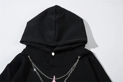 Vintage American Style Streetwear Hooded Loose-Fit Sweatshirt Jacket For Men And Women Versatile Casual Hoodies