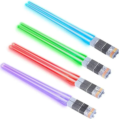 StarWar Theme Chinese Chopsticks Lightsaber Luminous LED Reusable Washable Detachable Sushi Chopsticks Kitchen Tableware