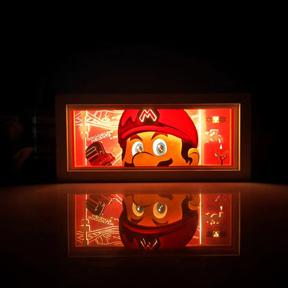 Anime One Piece Paper Cut Shadow Box Light Remote control model multiple colors Gamer Bedroom Decoration party present
