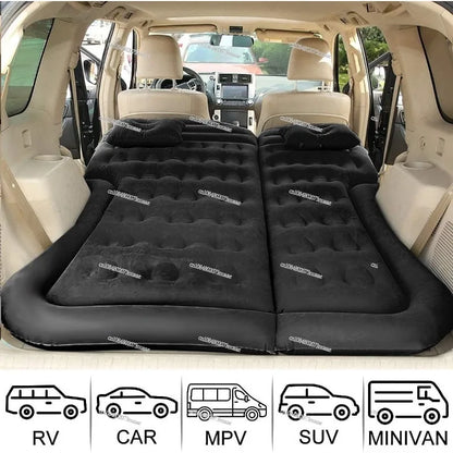 SUV Air Mattress for Camping, Thick Inflatable Car Pillow with Air Pump, Portable Sleeping Pad