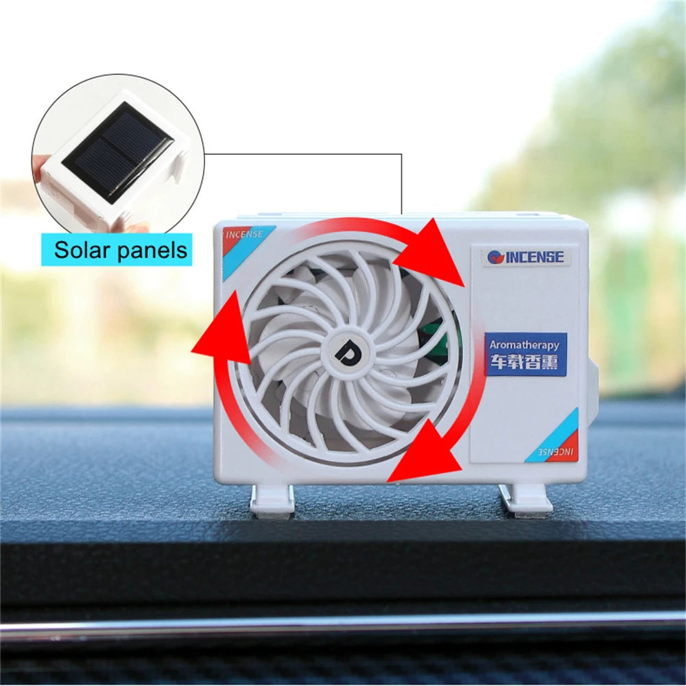 Air Conditioning Car Air Conditioner Shape Model Dashboard Ornaments Solar Powered Air Vent Clip Vehicle Decoration