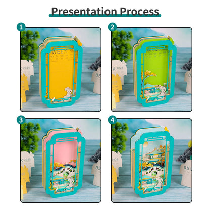 3d calendar 2025 memo pad 3d sticky pads crafting new Year's gift paper art 3d sculpture desk accessories small gifts for guests