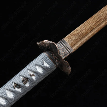 Katana japonesa de madera de 103 cm, accesorios de entrenamiento para Iaido, espada de madera para entrenamiento de Bushido, Cassia Siamea para Cosplay