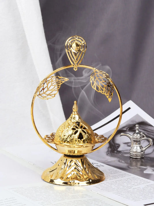 1 pieza de proceso de galvanoplastia geométrica de oro de moda, decoraciones de horno de aromaterapia para el hogar creativas, personalizadas y exquisitas