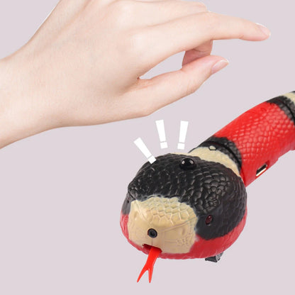 Smart Sensing Snake Automatically Sense Obstacles and Escape Interactive Cat Toys Moving Electric Cat Snake Toy for Cats
