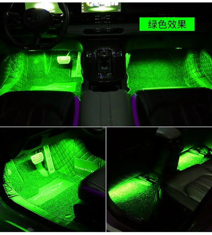 Car Foot Ambient Light RGB Led Lamp Usb For Toyota Hilux Corolla chr 4runner Crown RAV4 Wireless Remote APP Control Accessories