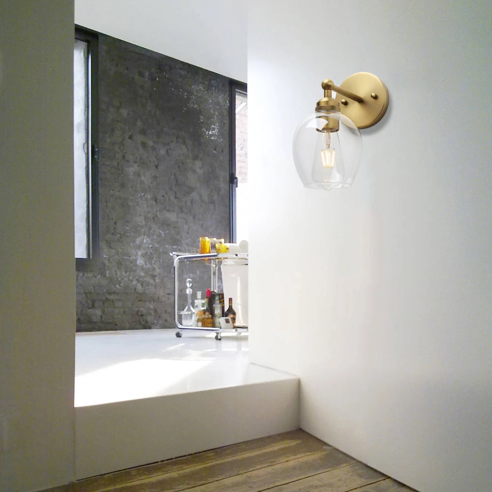 Permo Nordic Industrial Loft Rustic Glass Wall Light , Decorative Lighting for Kitchen Bedroom Corridor Cafe Bar Restaurant