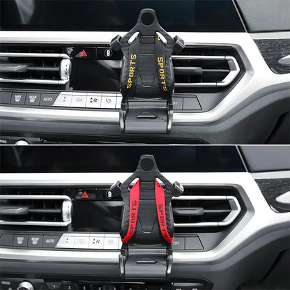 Universal Seat Style Mobile Phone Holder Car AirVent Clip Mount Holder Car Racing Outlet SeatHolder Air Design Navigation
