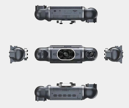 Grabadora de video DVR para automóvil de 4 lentes 1080P con control por aplicación WIFI, cámara de tablero de 360 ​​grados, visión nocturna, cámara de visión trasera delantera izquierda y derecha para automóvil