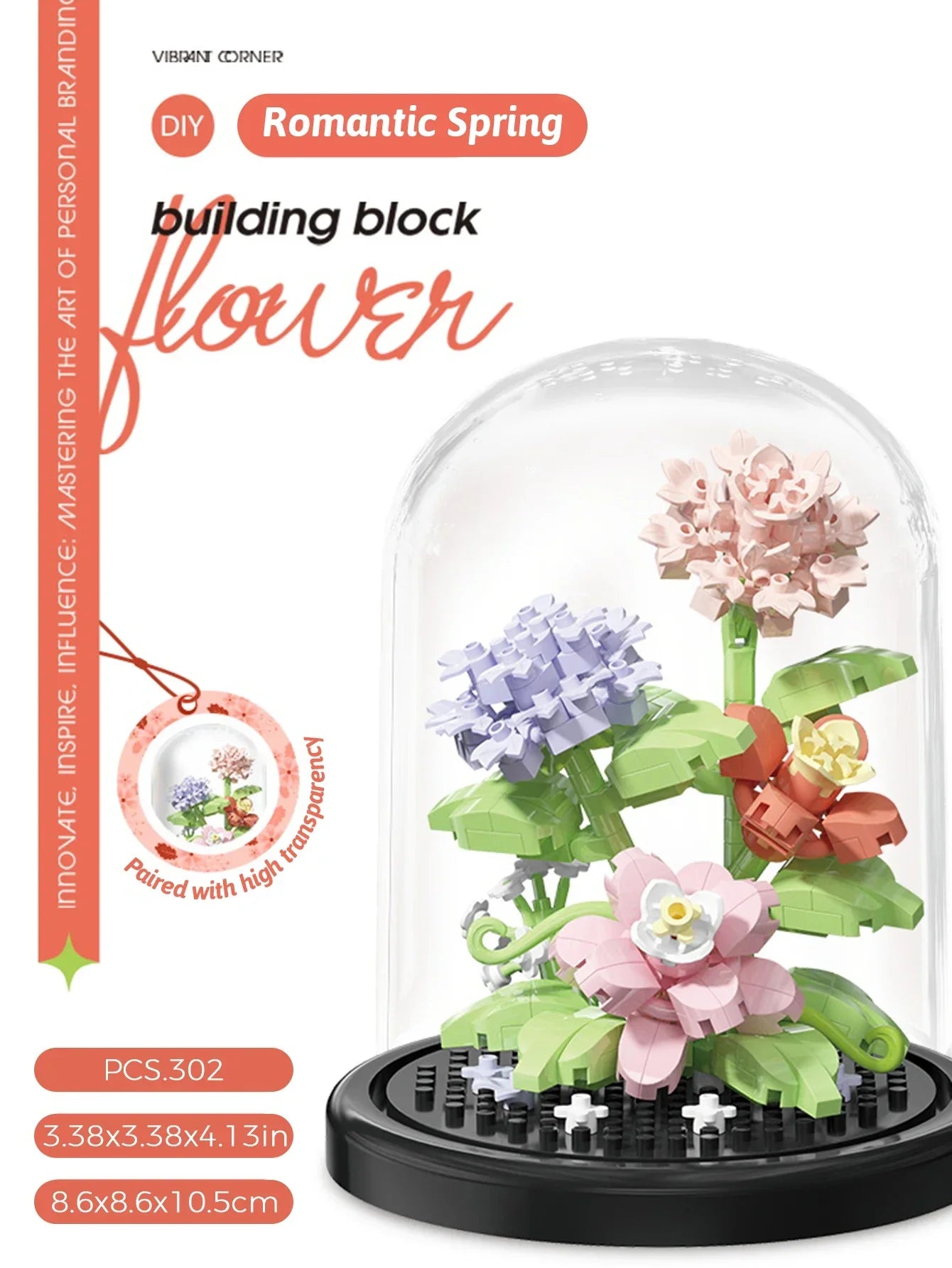 Building block bouquet assembly toy children's puzzle building block toy parent-child interactive desktop decoration