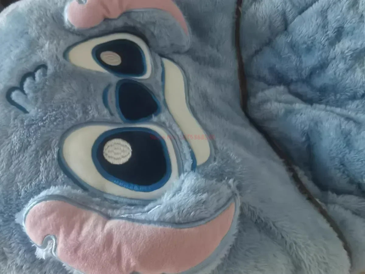 Stitch Disney Throw Pillow Blanket 2-in-1 Kawahiran Velvet Throw Pillow Thickened Nap Blanket Living Room Christmas Gift
