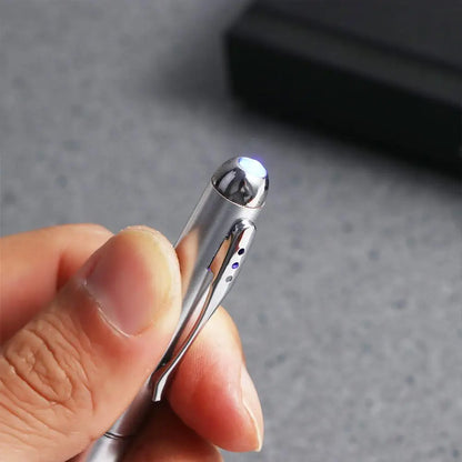 School Creative Drawing Magic Writing Silver Stationery Invisible Ink Pen UV Light Pen Ballpoint Pens Magic Secret Pen