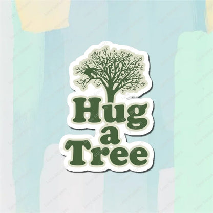 Retro Tree Hugger 5PCS Stickers for Living Room Bumper Anime Cute Kid Car Art Print Window Home Decor
